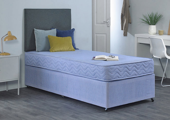 Horden Student Contract Coil Sprung Flat Panel Divan Bed Set