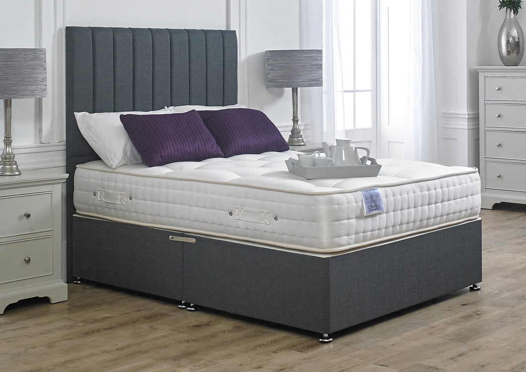 Luxury Hotel Contract 2000 Pocket Sprung Intelligent Fibre Divan Bed Set